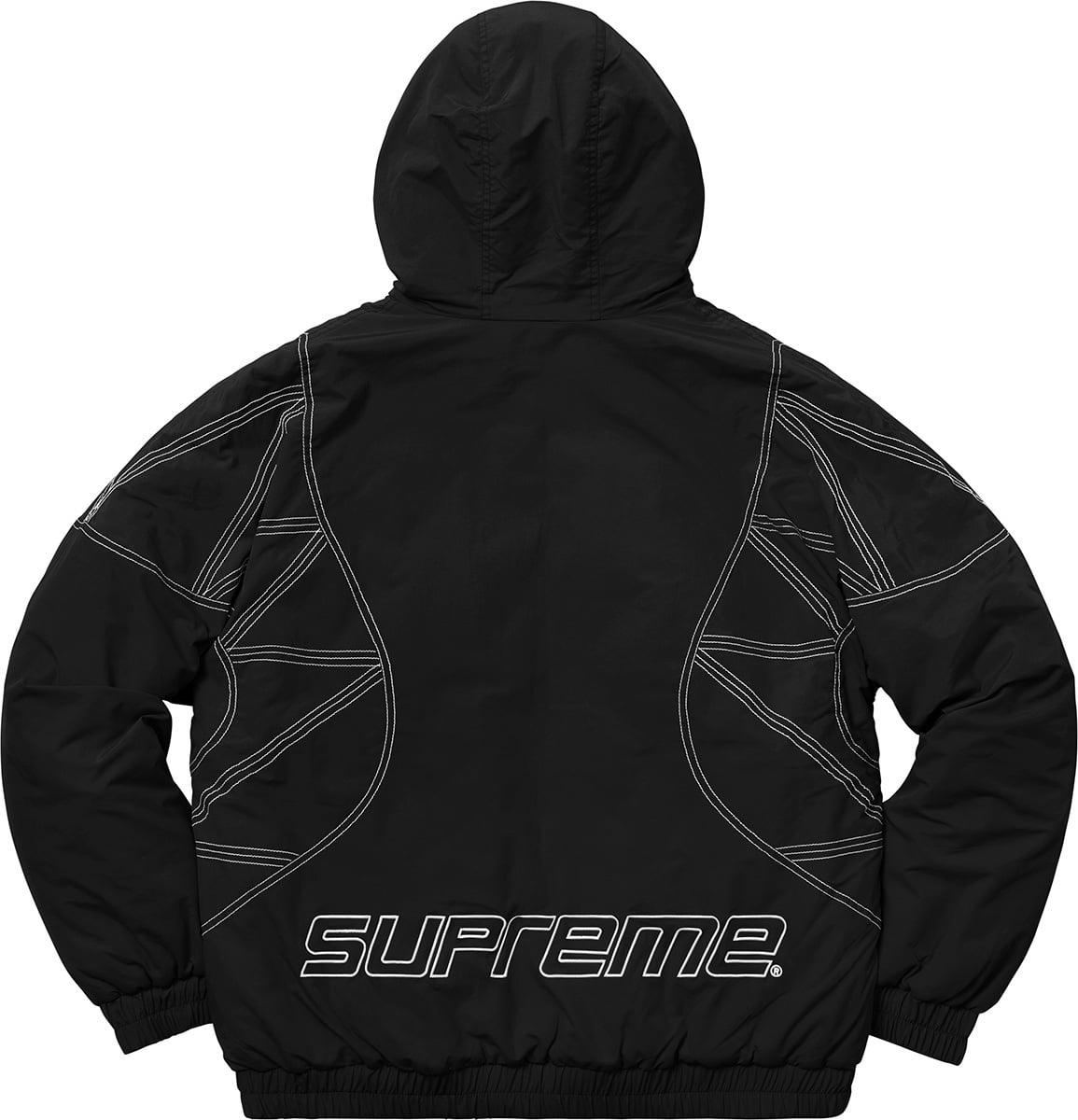 Zig Zag Stitch Puffy Jacket view 12